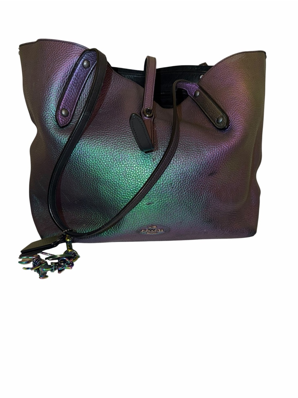 RARE Coach Hologram Market tote Iridescent Holographic
Mermaid Oil slick tote/